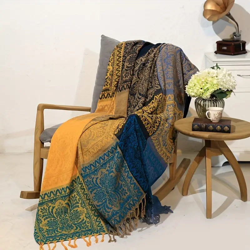 Vintage Patchwork Throw Blanket