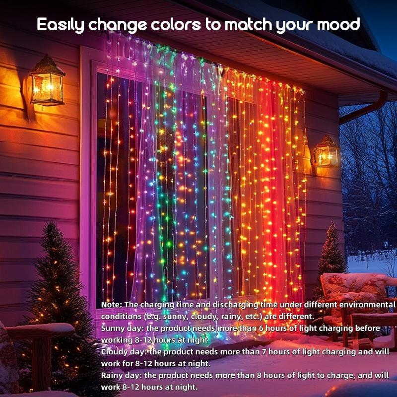 ClausCurtain™ Solar Holiday Lights