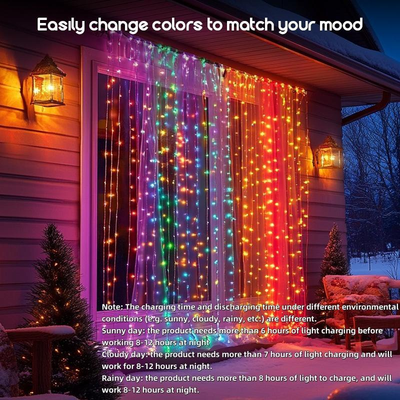ClausCurtain™ Solar Holiday Lights