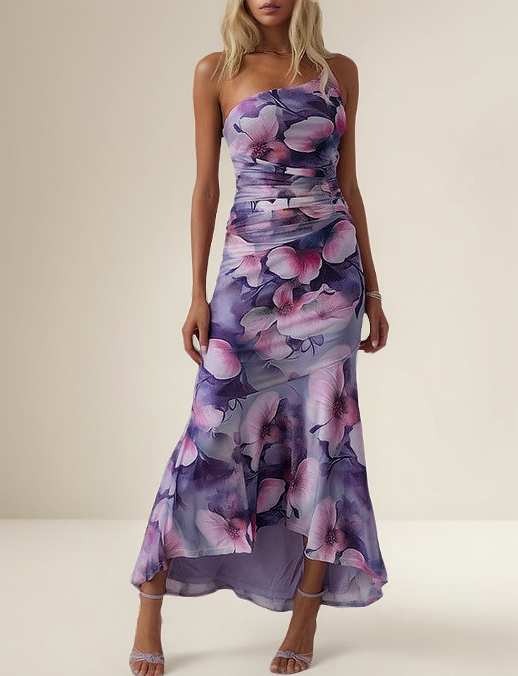 Elara | Watercolour Maxi Dress