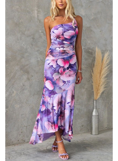 Elara | Watercolour Maxi Dress