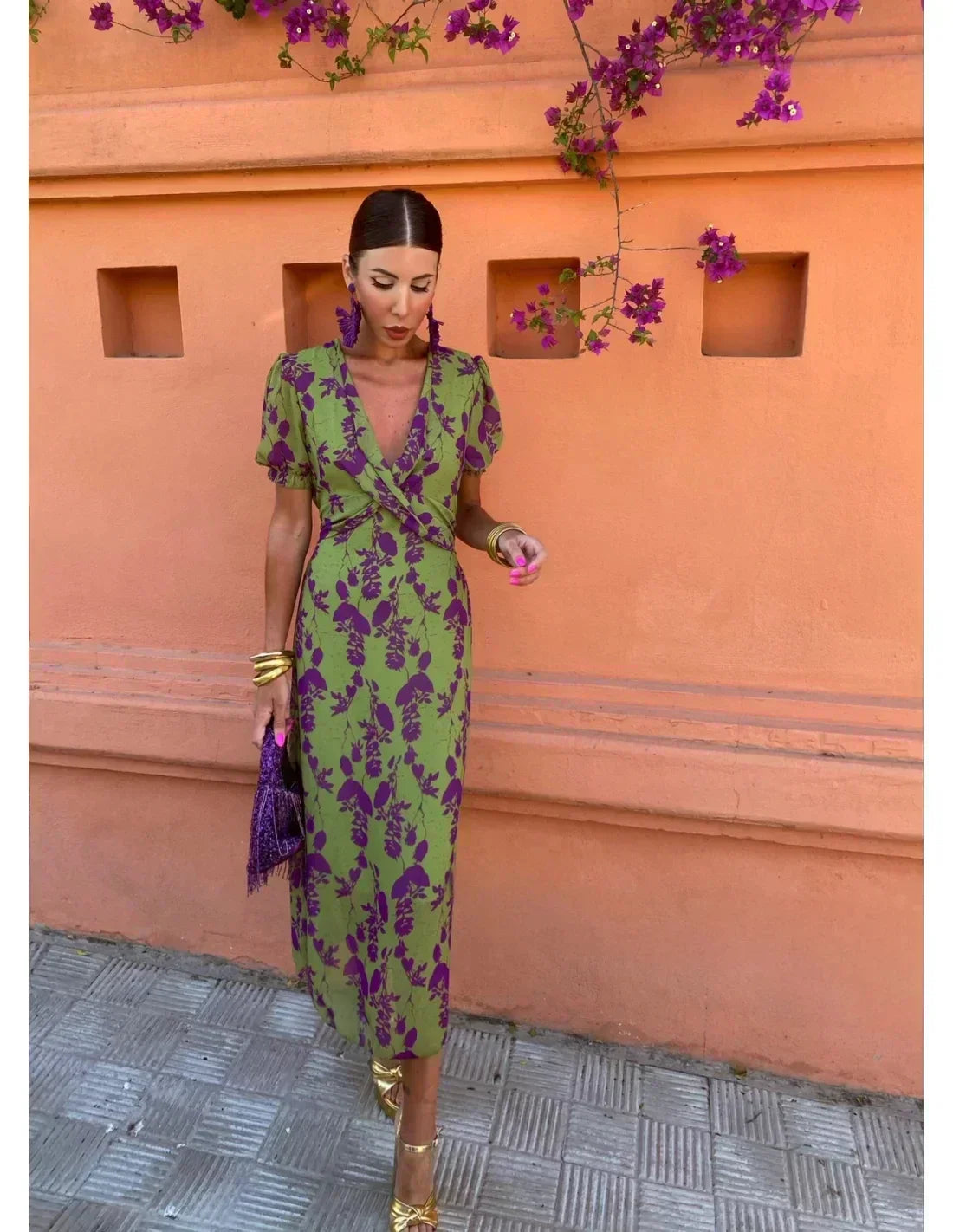 Rhiannon | Elegant Print Dress