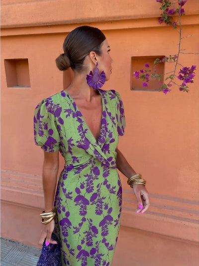 Rhiannon | Elegant Print Dress