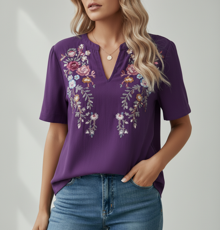 Kasia | Elegant Embroidered Top