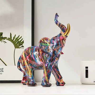 LuckyTrunk - Graffiti Art Elephant Sculpture