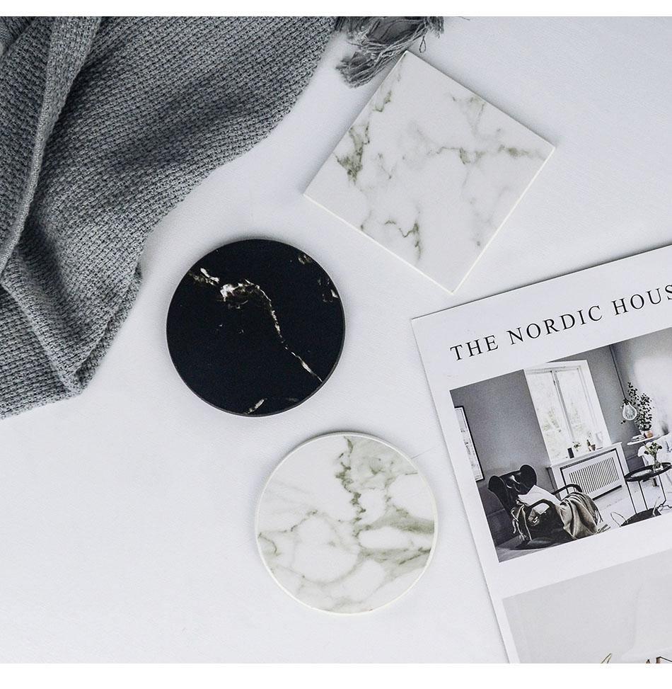 Vegan Leather Coaster Set