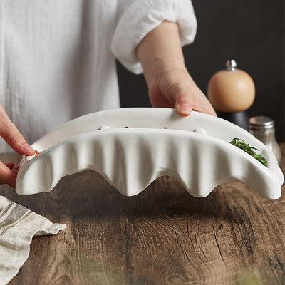 Marrow Ivory Ceramic Tray