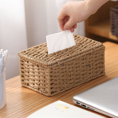 Lina Rattan Tissue Box
