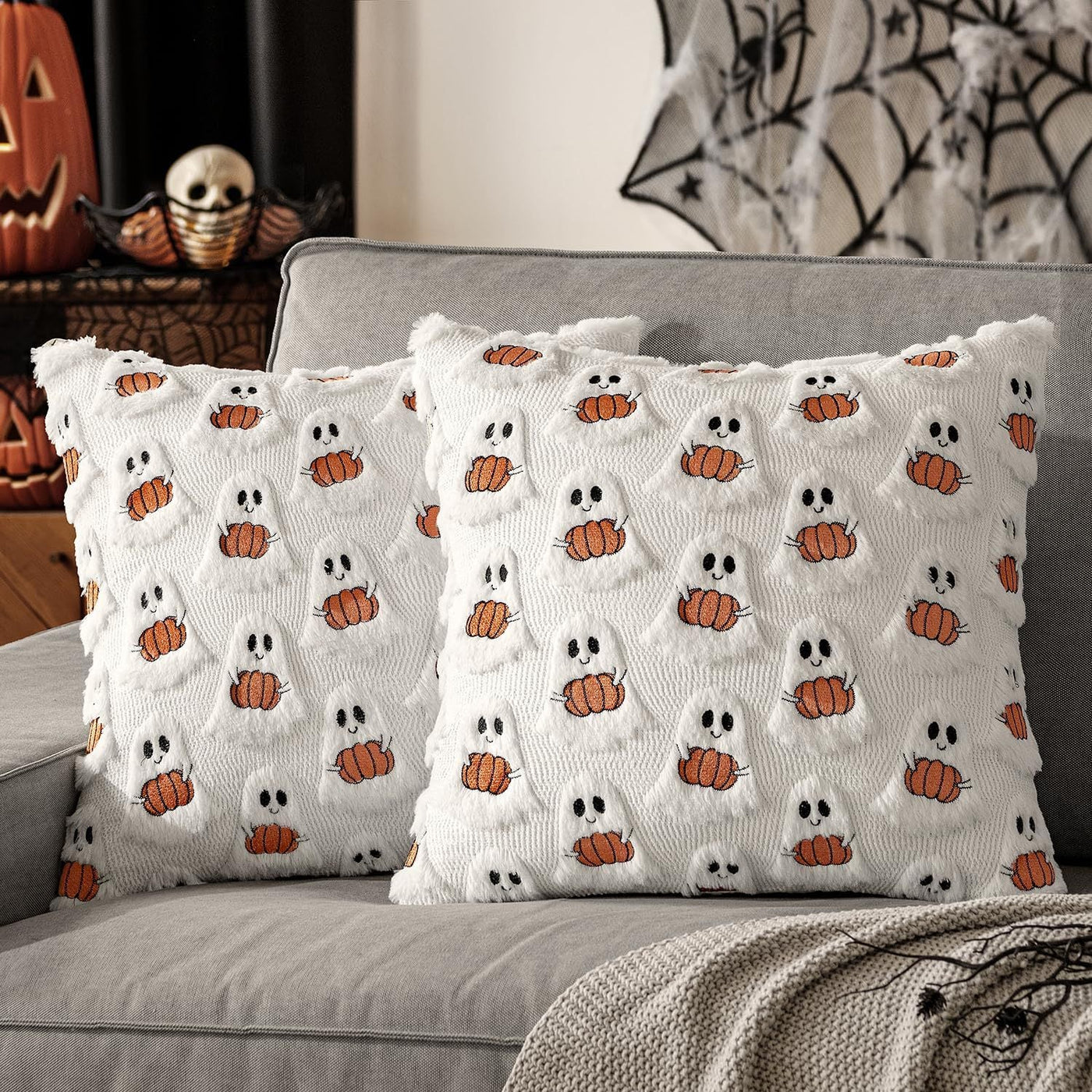 Ghost & Pumpkin Pillow Case