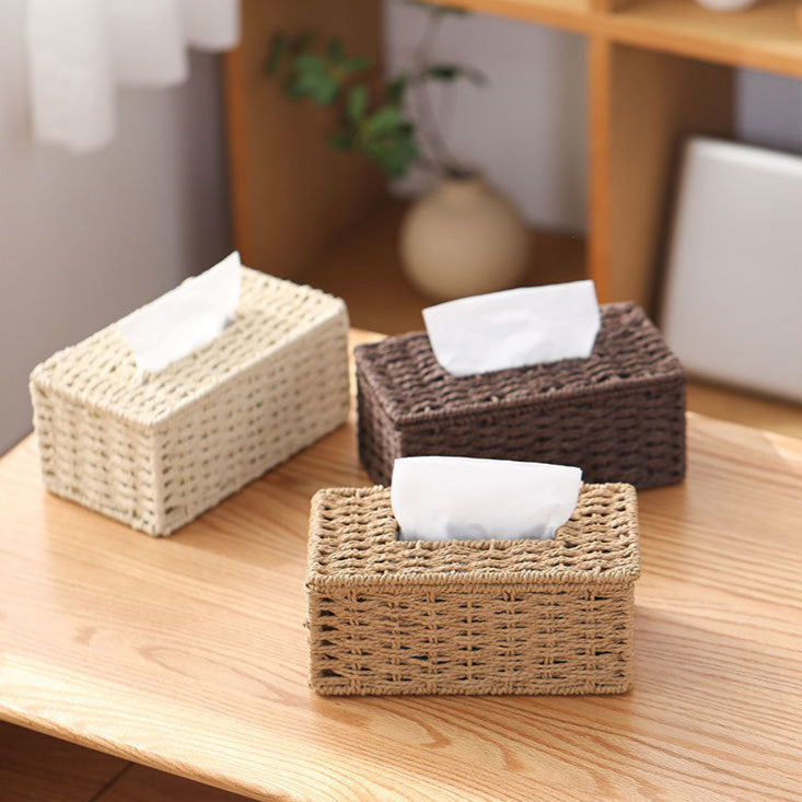 Lina Rattan Tissue Box