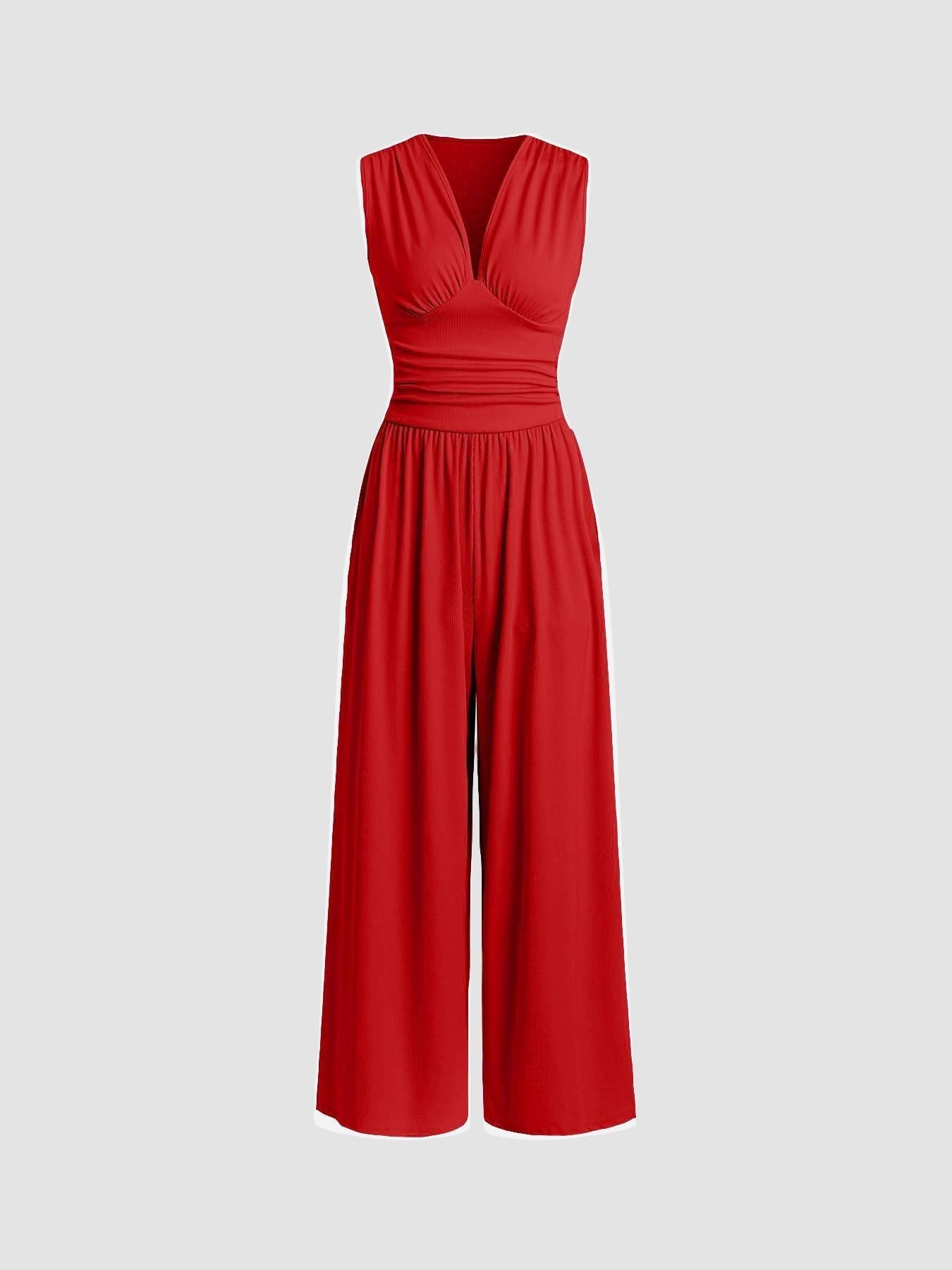 Amelia™ – Chic Sleeveless Wide-Leg Jumpsuit