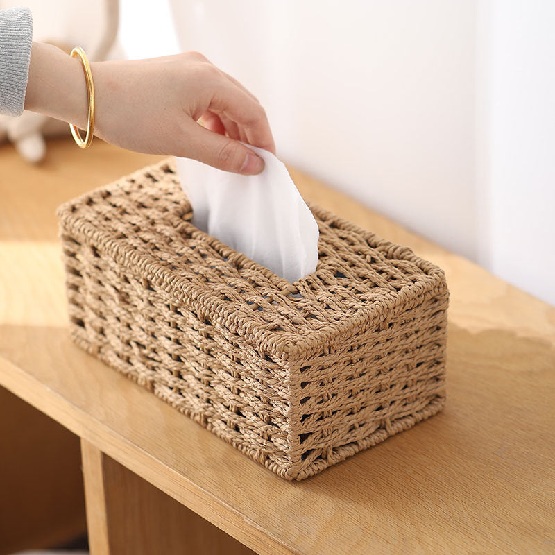 Lina Rattan Tissue Box