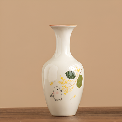 Ema Ivory Ceramic Vase