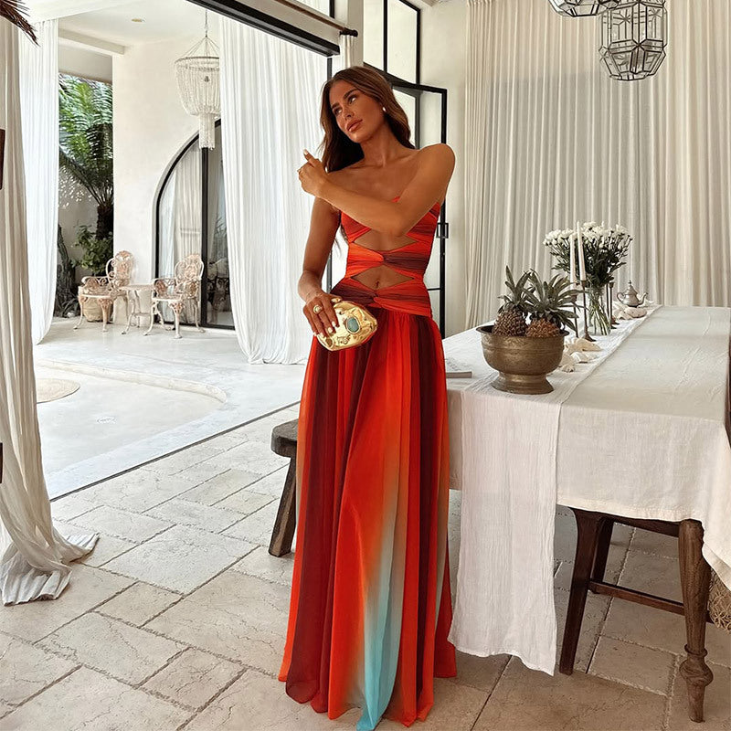 Kaia | Strapless Cut-Out Maxi Dress