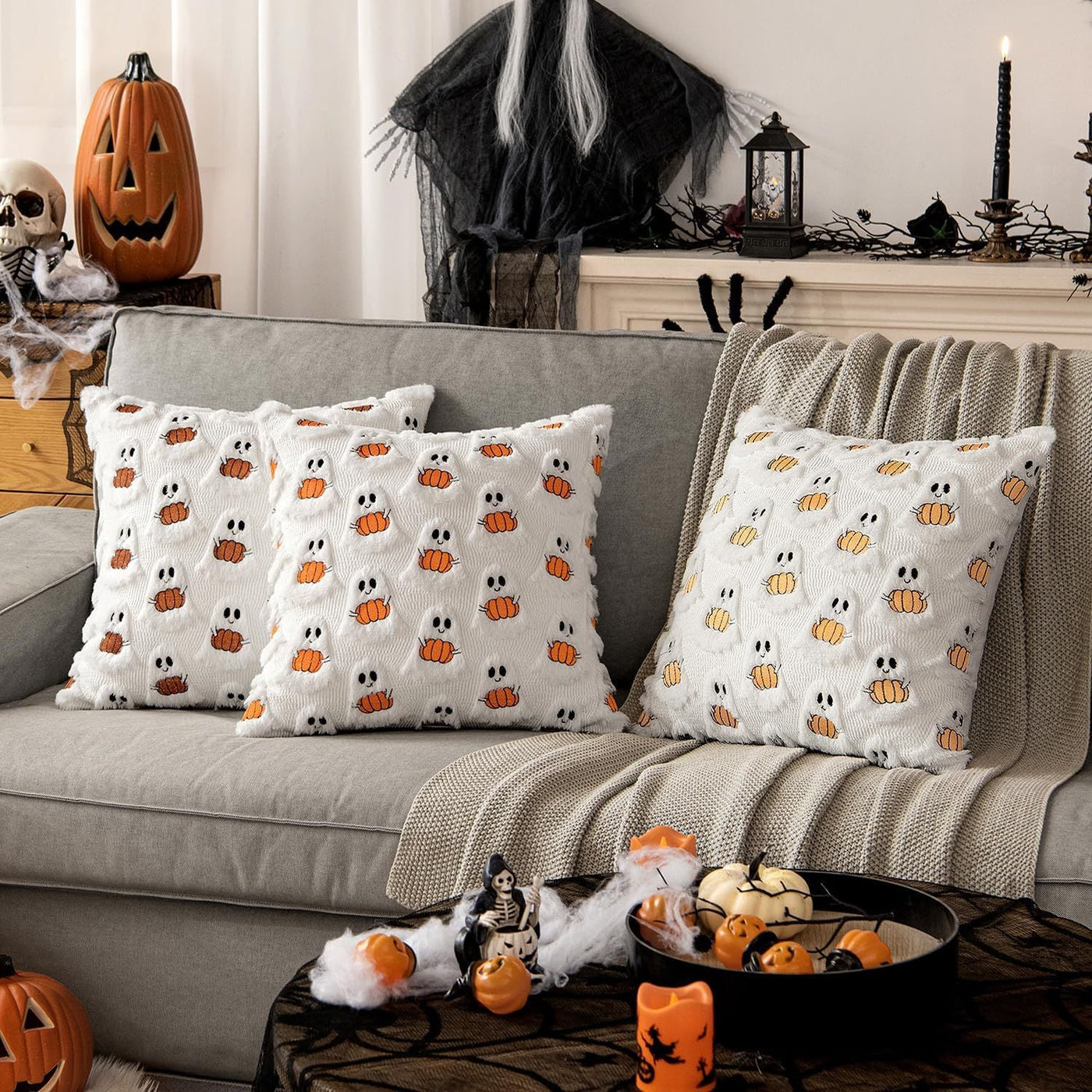 Ghost & Pumpkin Pillow Case