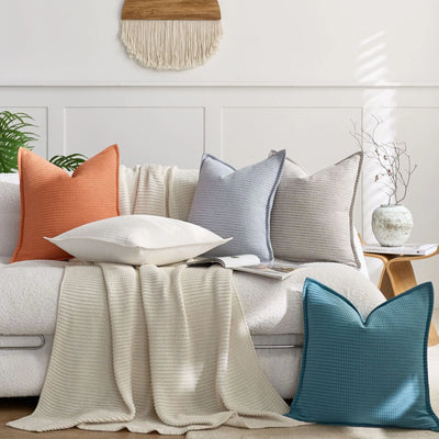 Waffle Textured Pillow Cover