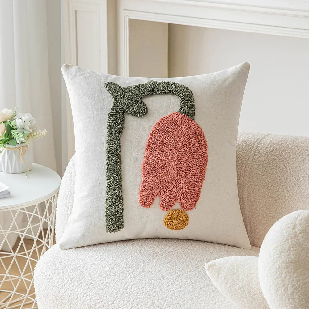 Flora Embroidered Pillow Case