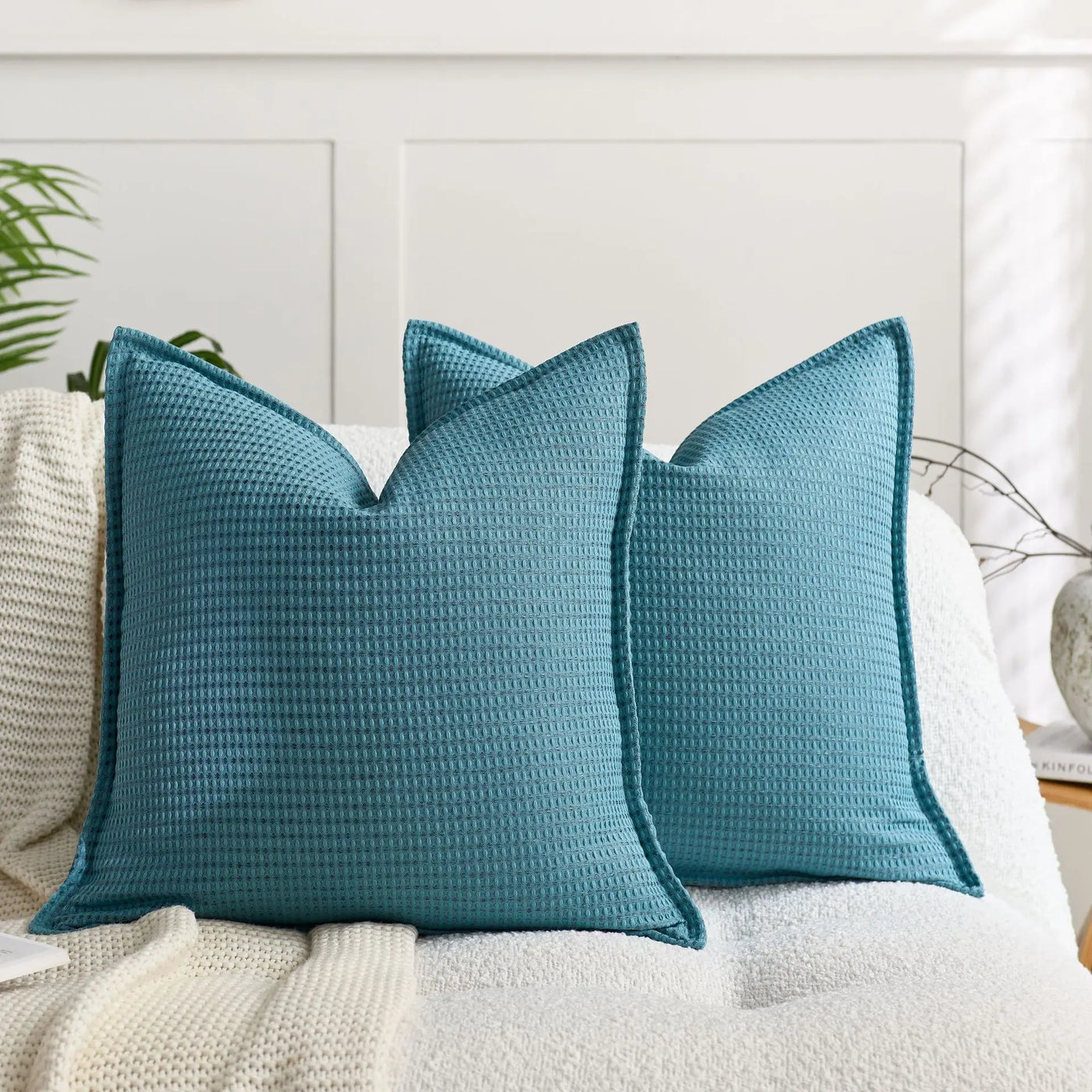 Waffle Textured Pillow Cover