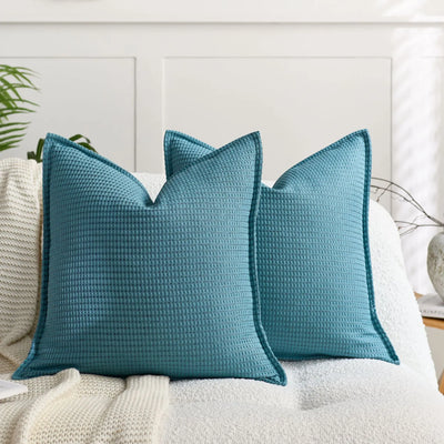 Waffle Textured Pillow Cover