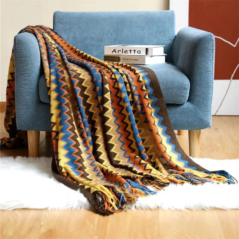 Boho Pattern Throw Blanket