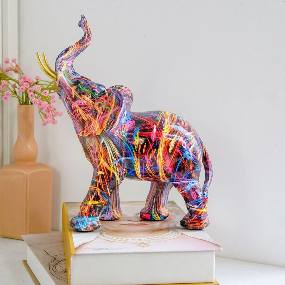 LuckyTrunk - Graffiti Art Elephant Sculpture