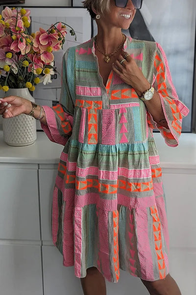 Julie | Boho Tiered Swing Dress