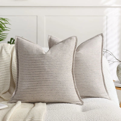 Waffle Textured Pillow Cover