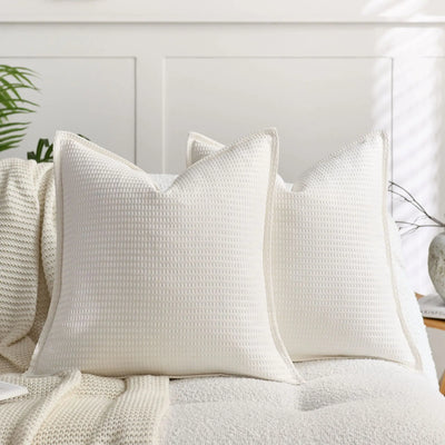 Waffle Textured Pillow Cover