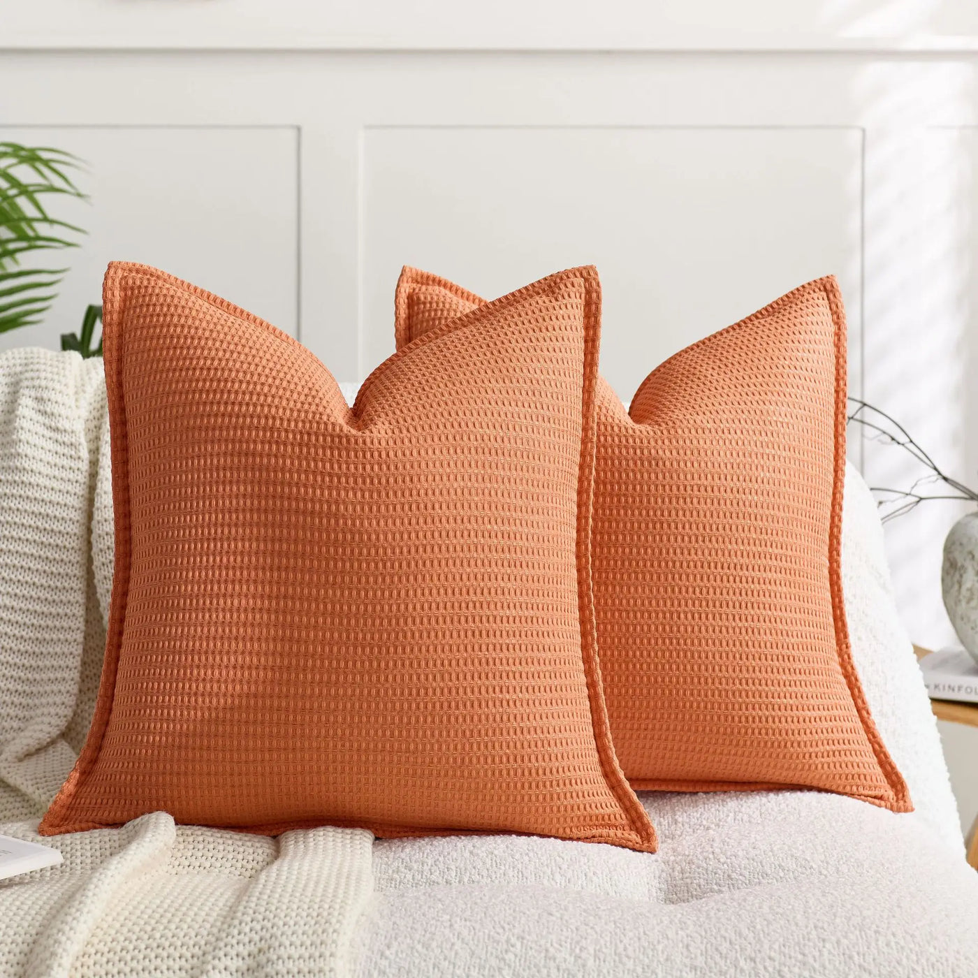 Waffle Textured Pillow Cover