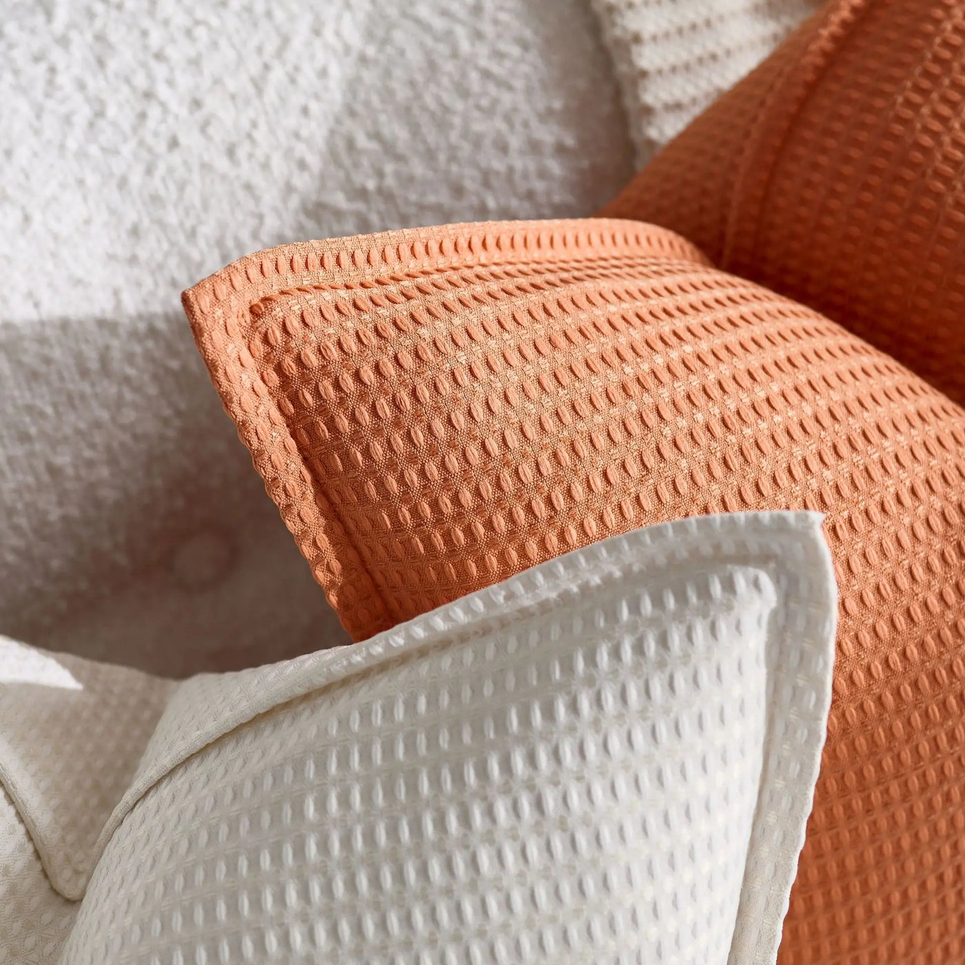 Waffle Textured Pillow Cover