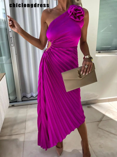 Aurelia Pleated | Asymmetrical Dress