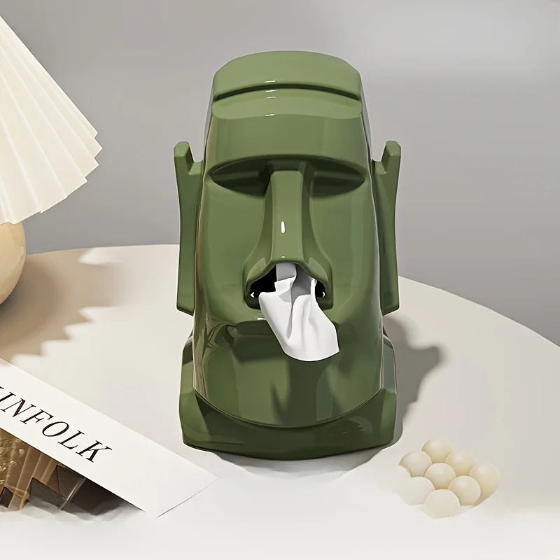 Moai Tiki Tissue Box
