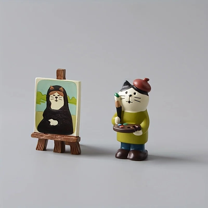 Meowna Lisa Figurine Set