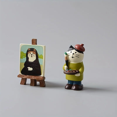 Meowna Lisa Figurine Set