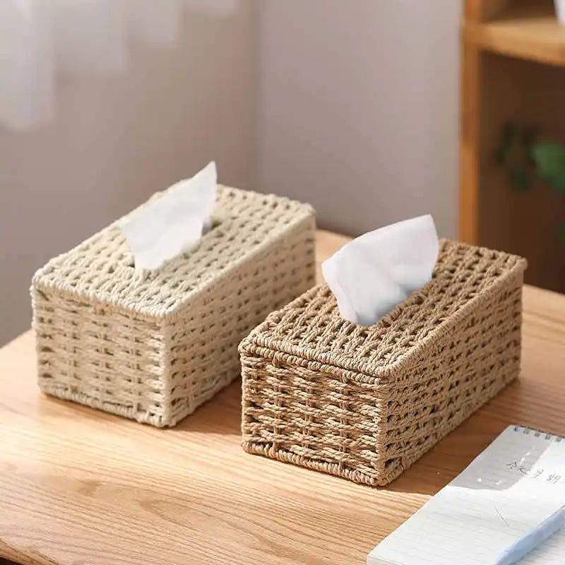 Lina Rattan Tissue Box