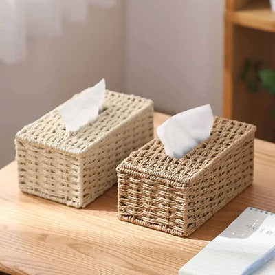 Lina Rattan Tissue Box