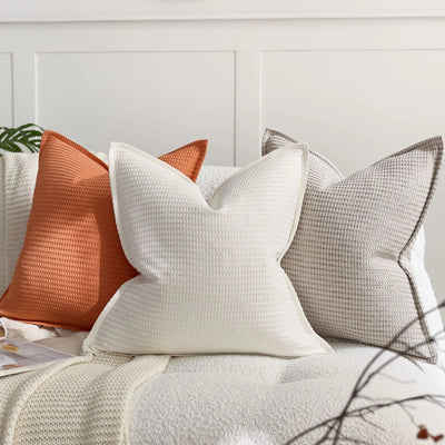 Waffle Textured Pillow Cover