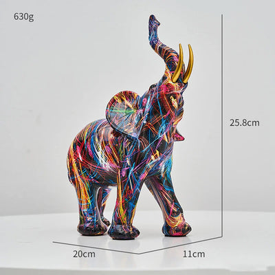 LuckyTrunk - Graffiti Art Elephant Sculpture