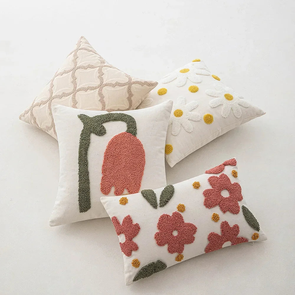 Flora Embroidered Pillow Case