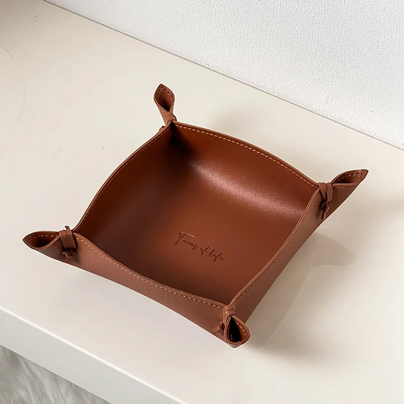 Camden Leather Decorative Tray