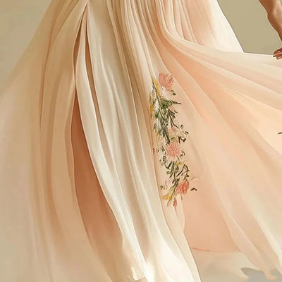 Amelia | High-Waisted V-Neck Evening Dress