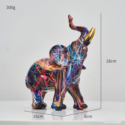 LuckyTrunk - Graffiti Art Elephant Sculpture