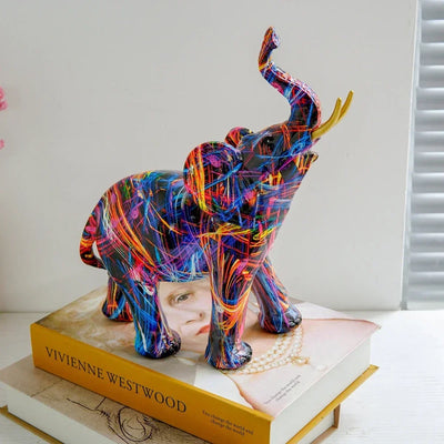 LuckyTrunk - Graffiti Art Elephant Sculpture