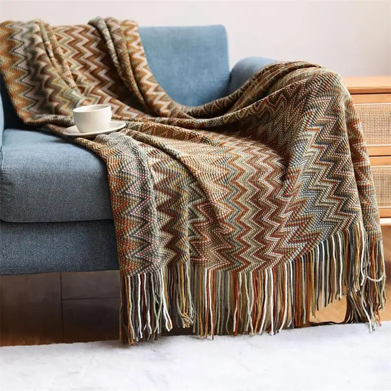 Boho Pattern Throw Blanket