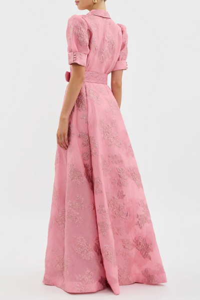Roselle | Embroidered Belted Dress