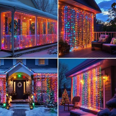 ClausCurtain™ Solar Holiday Lights