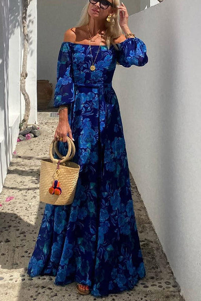 Francesca | Off-the-Shoulder Floral Maxi Dress