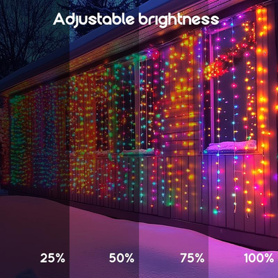 ClausCurtain™ Solar Holiday Lights