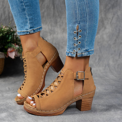 Highgate Lattice Heel Sandals