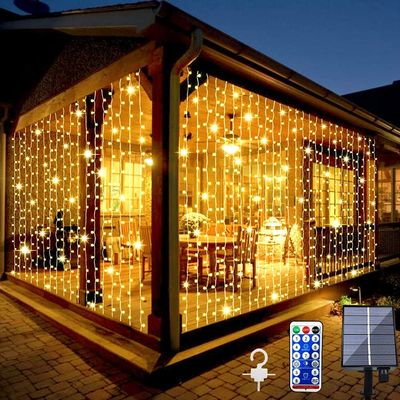 ClausCurtain™ Solar Holiday Lights